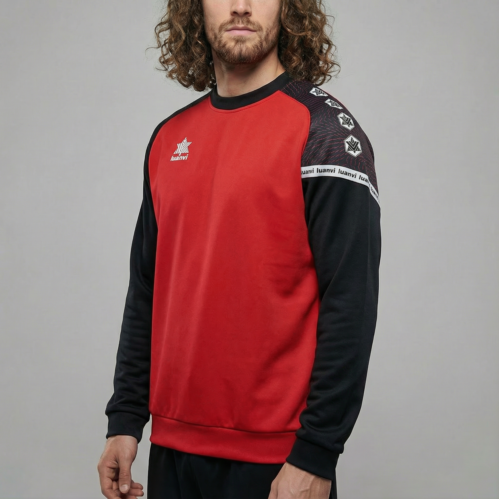 Sudadera Open - Rojo/Negro