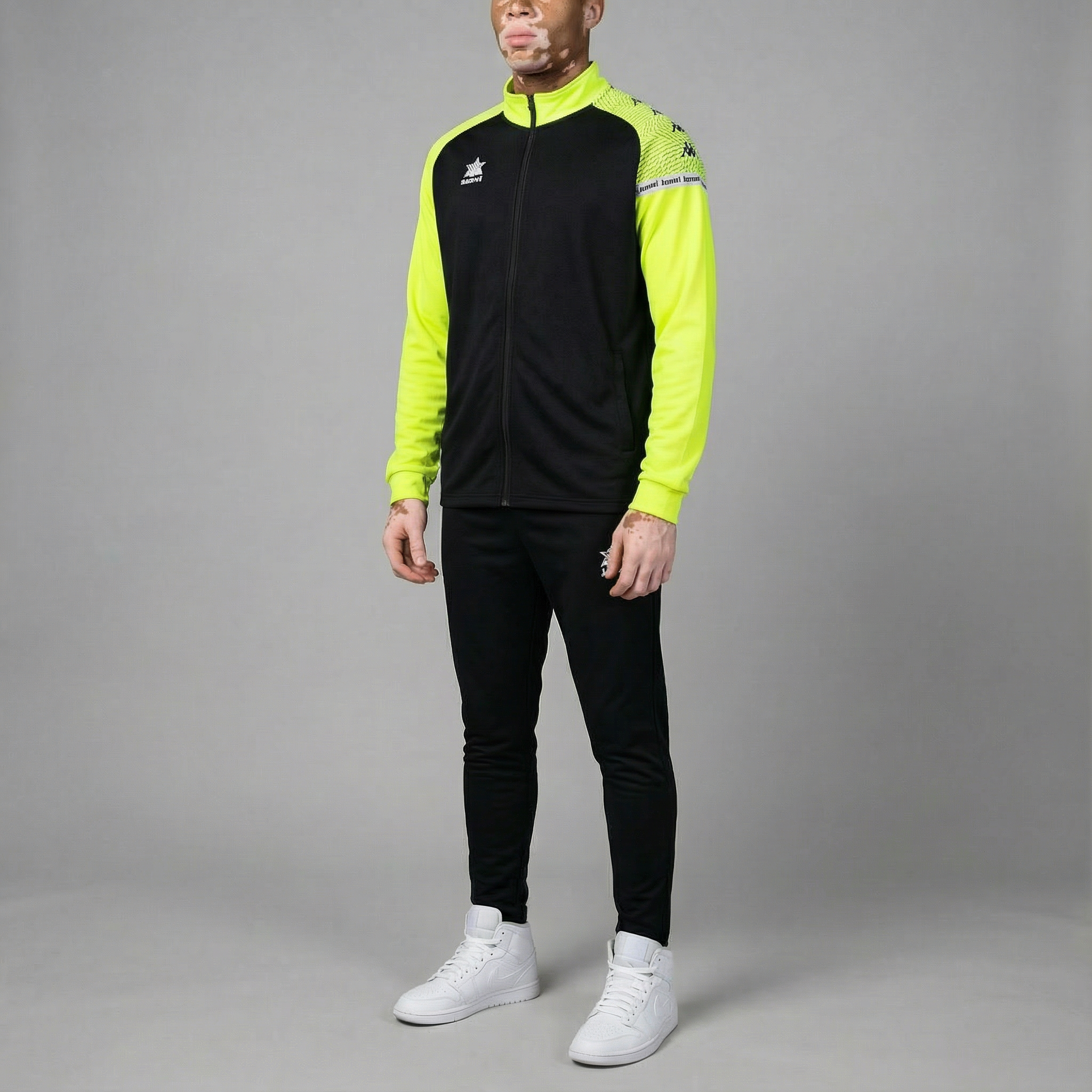 Chándal Open - Negro/Amarillo Flúor