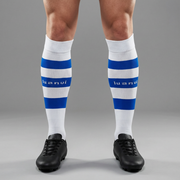 Media Listada - Blanco/Azul