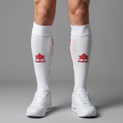 Media Tiro - Blanco/Rojo