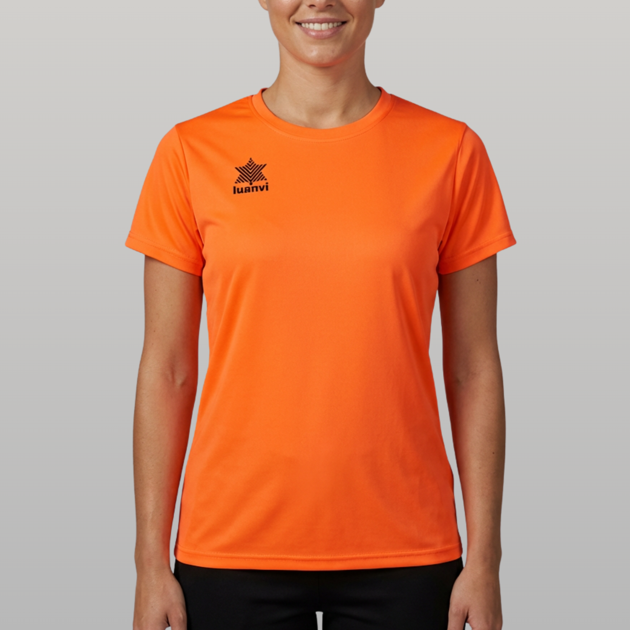 Camiseta Pol Sra - Naranja Flúor