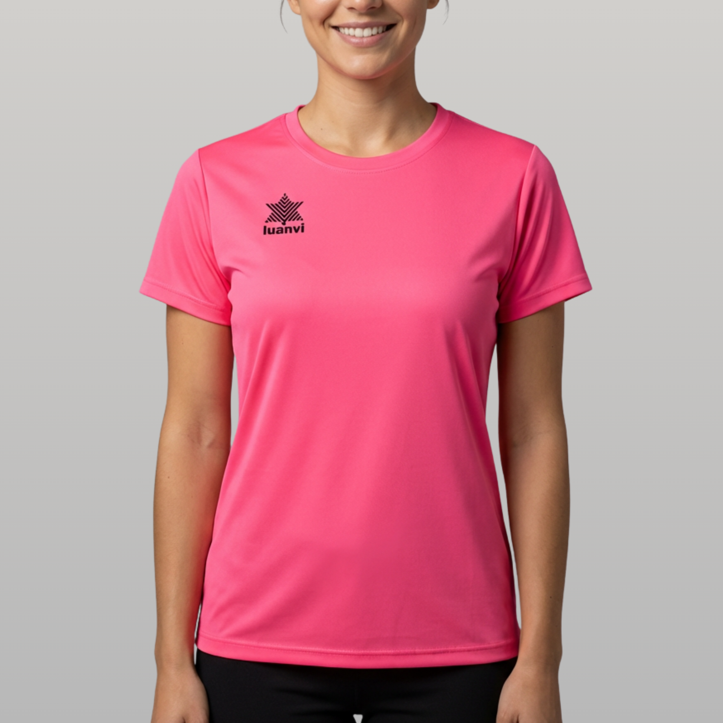 Camiseta Pol Sra - Rosa Flúor