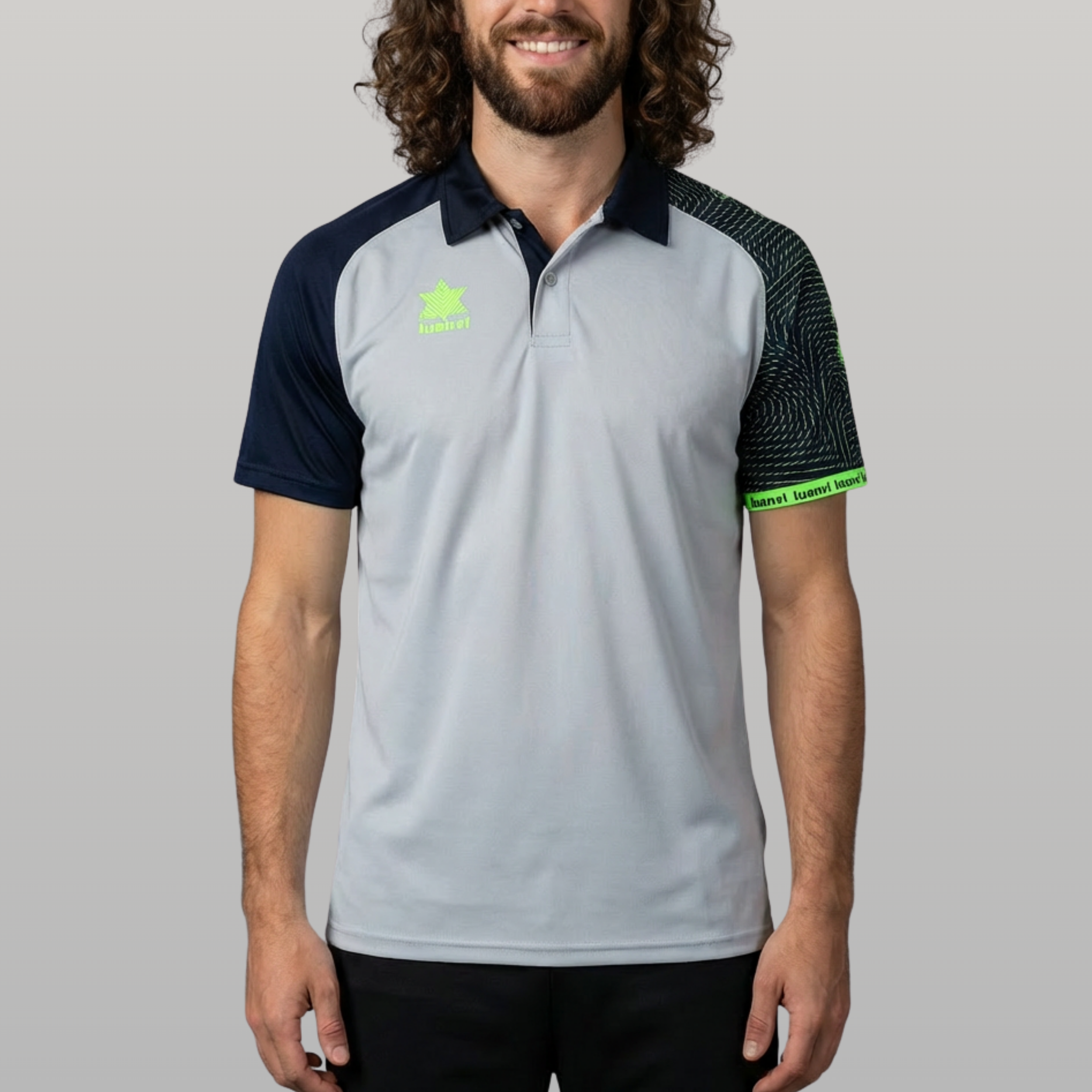 Polo Open - Gris/Negro