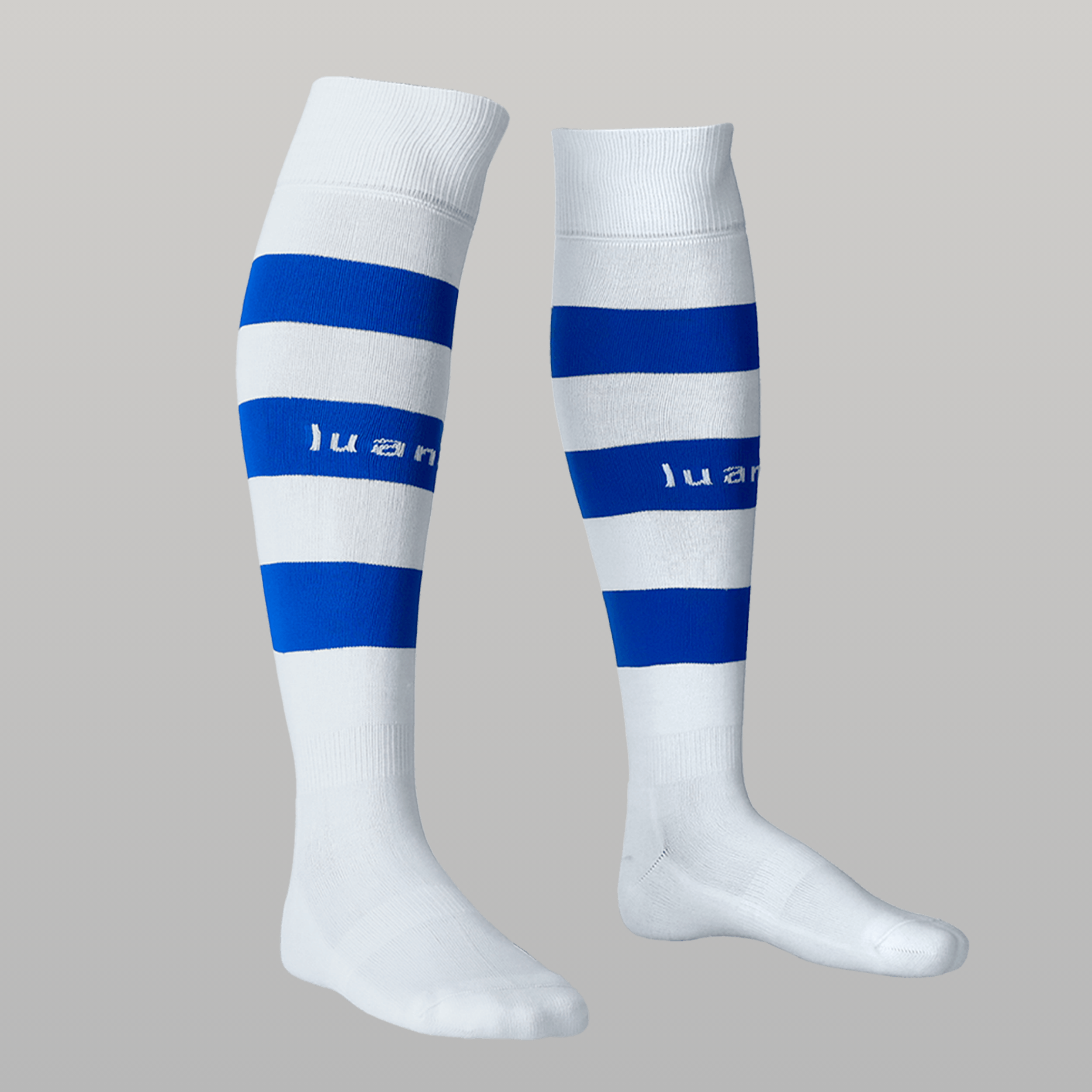 Media Listada - Blanco/Azul