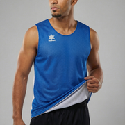 Camiseta sin mangas Reversible Triple - Royal/Blanco