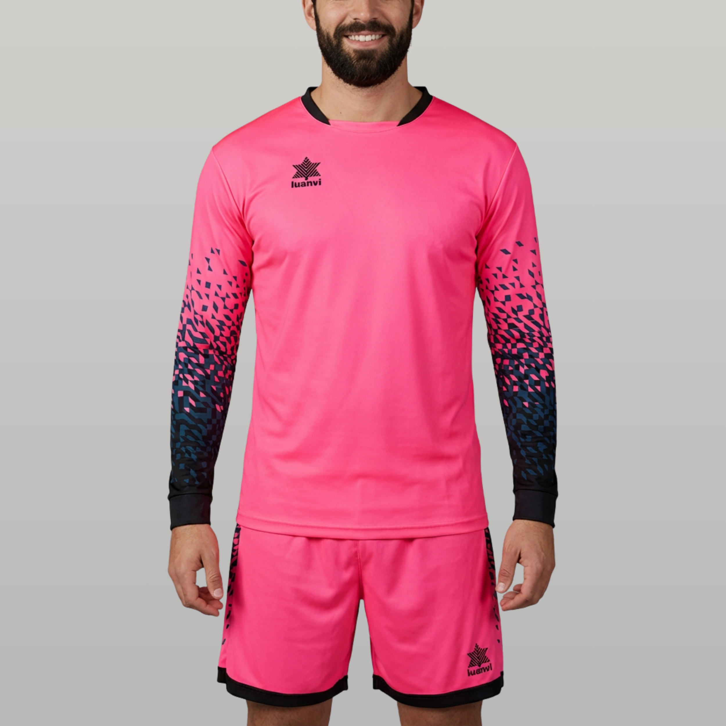 Equipación Portero Parma - Coral Flúor/Negro