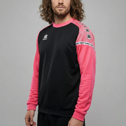 Sudadera Open - Negro/Rosa Flúor