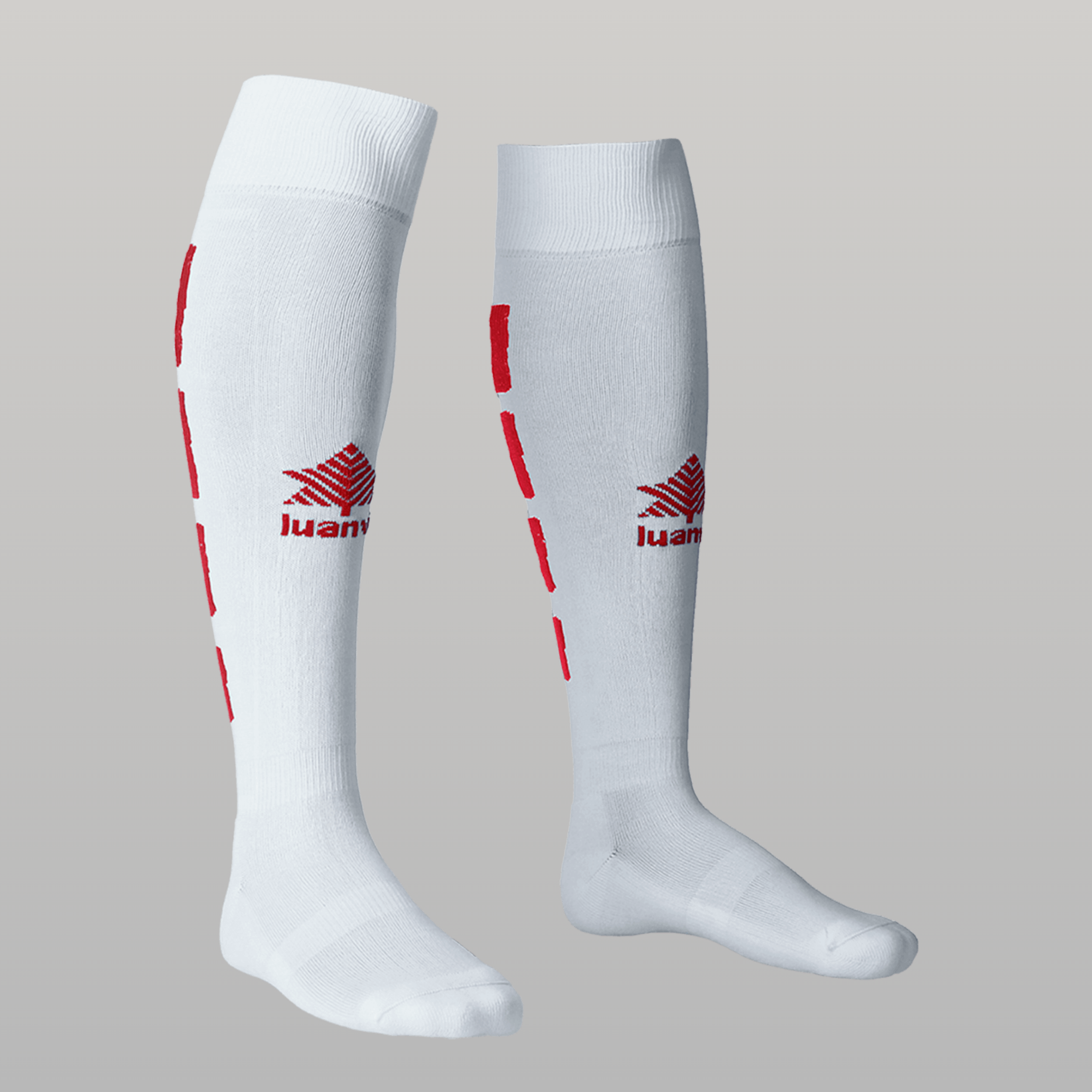 Media Tiro - Blanco/Rojo