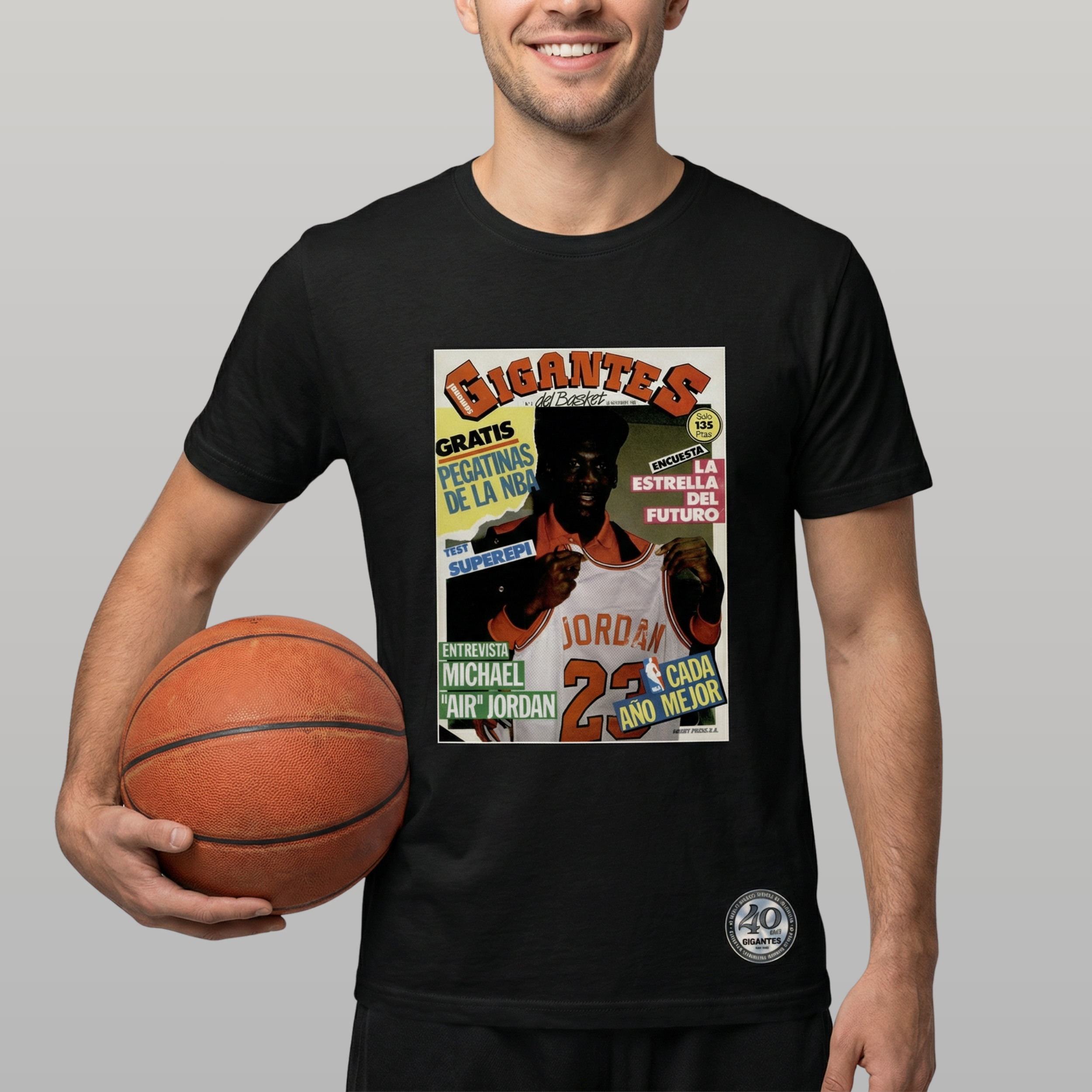 Gigantes - Camiseta Portada Negro