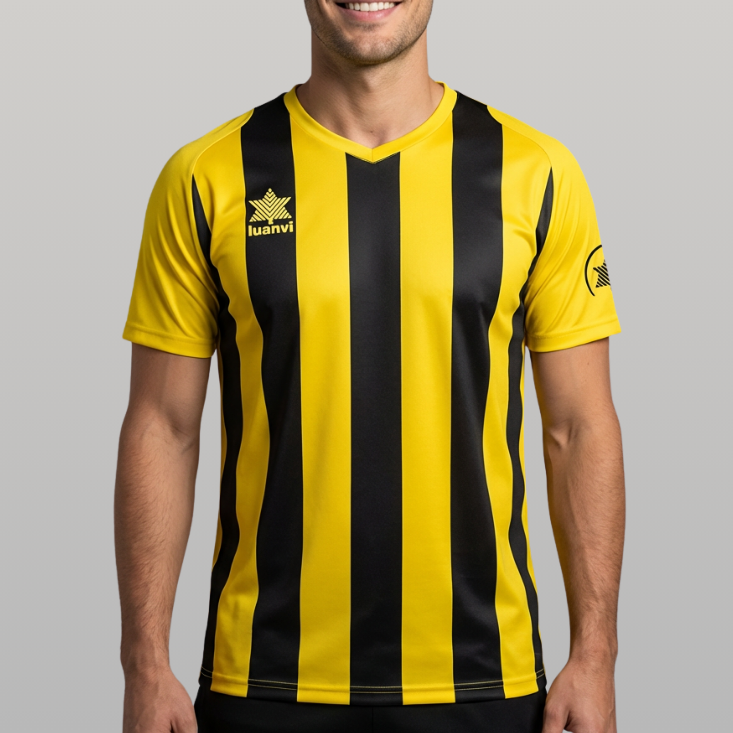 Camiseta New Listada - Amarillo/Negro