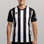 Camiseta New Listada - Negro/Blanco