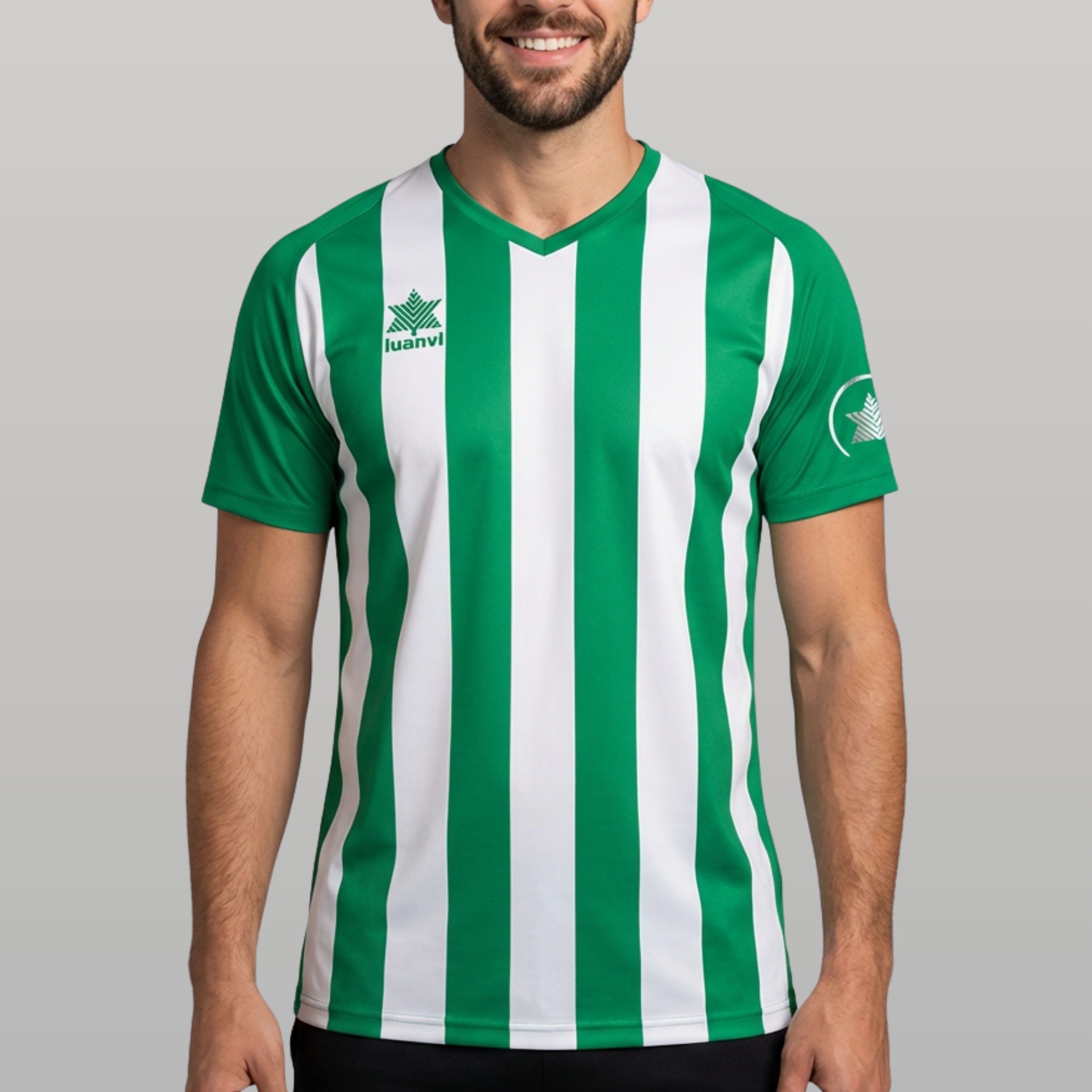 Camiseta New Listada - Verde/Blanco