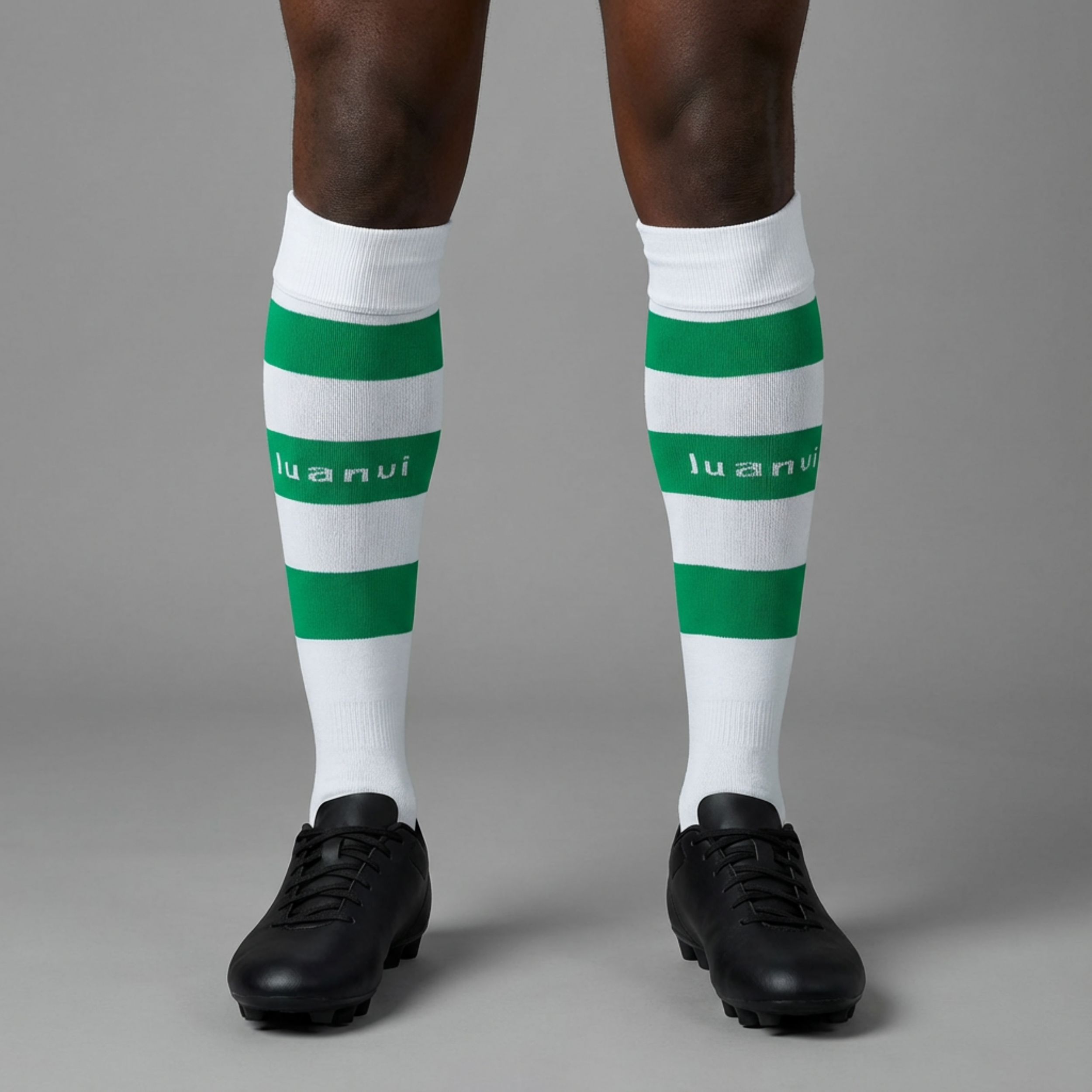 Media Listada - Blanco/Verde