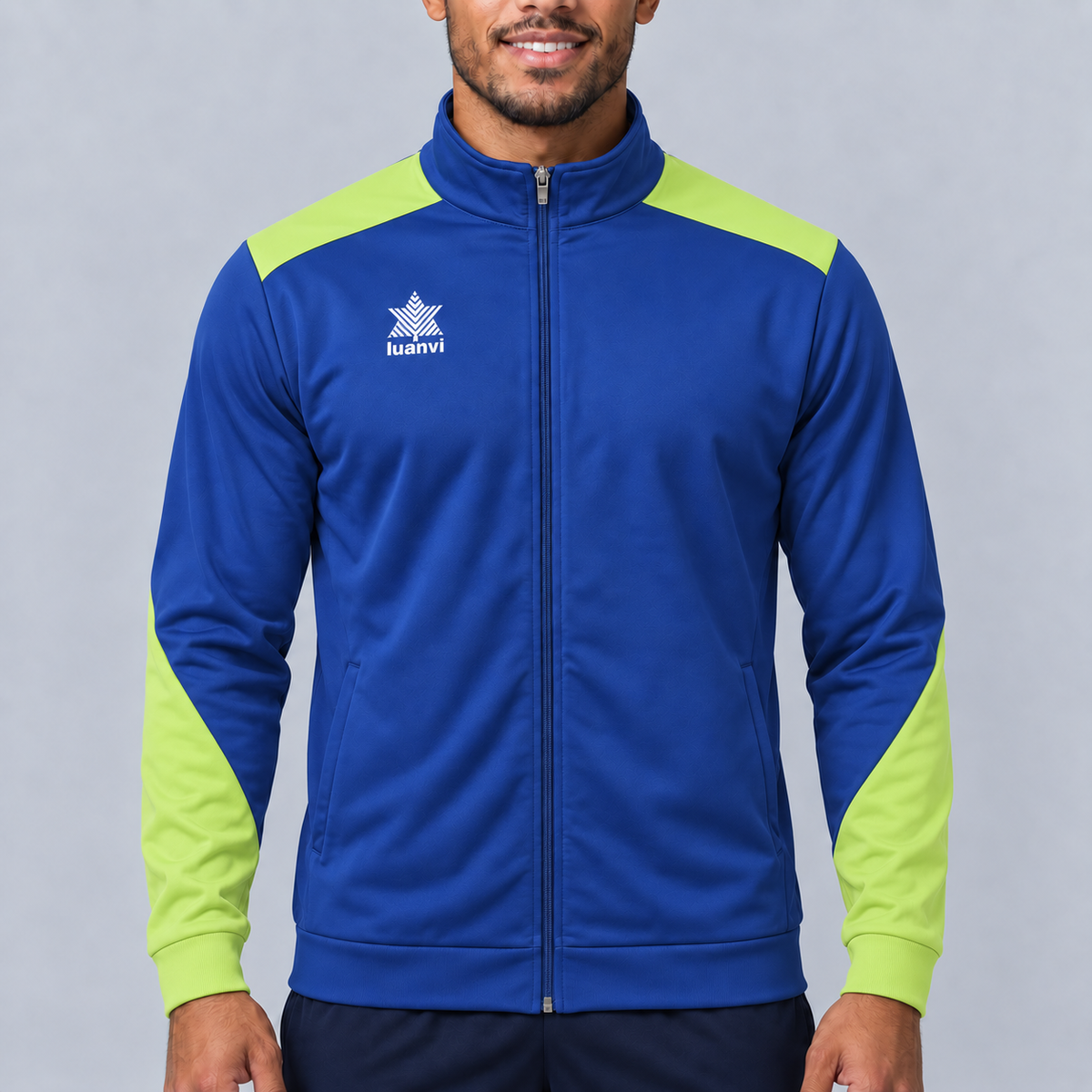Chaqueta Deportiva Luanvi Duo - Marino/Pistacho