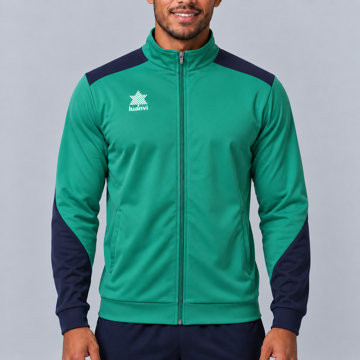 Chaqueta Deportiva Luanvi Duo - Verde/Antracita