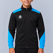 Chaqueta Deportiva Luanvi Duo Niño - Negro/Turquesa