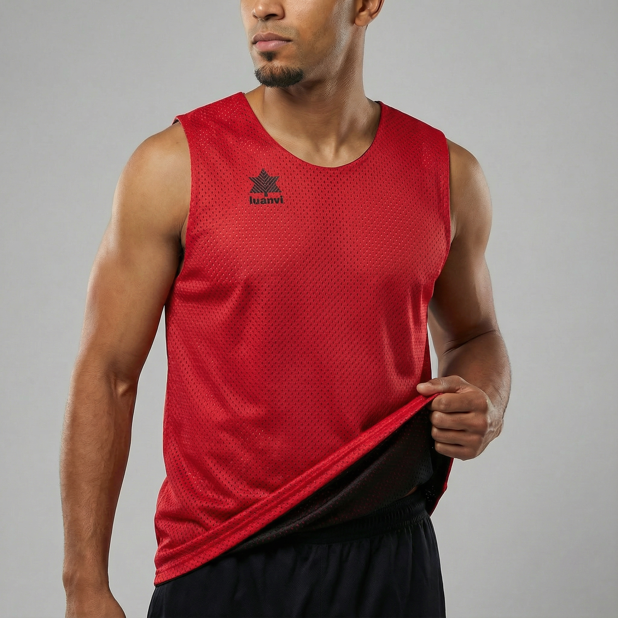 Camiseta sin mangas Reversible Triple - Rojo/Negro