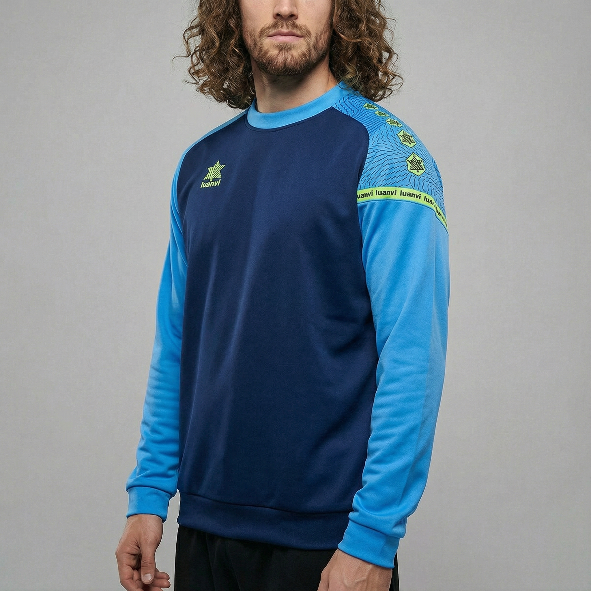 Sudadera Open - Marino/Turquesa